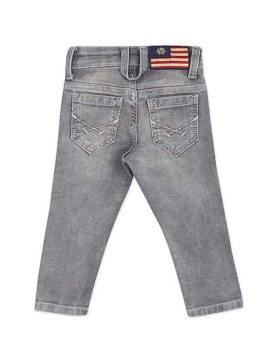 U.S. Polo Assn. Kids Mid Rise Stone Wash Jeans