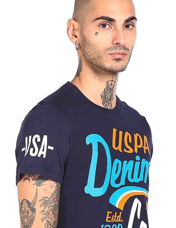 U.S. Polo Assn. Denim Co. Crew Neck Brand Print T-Shirt