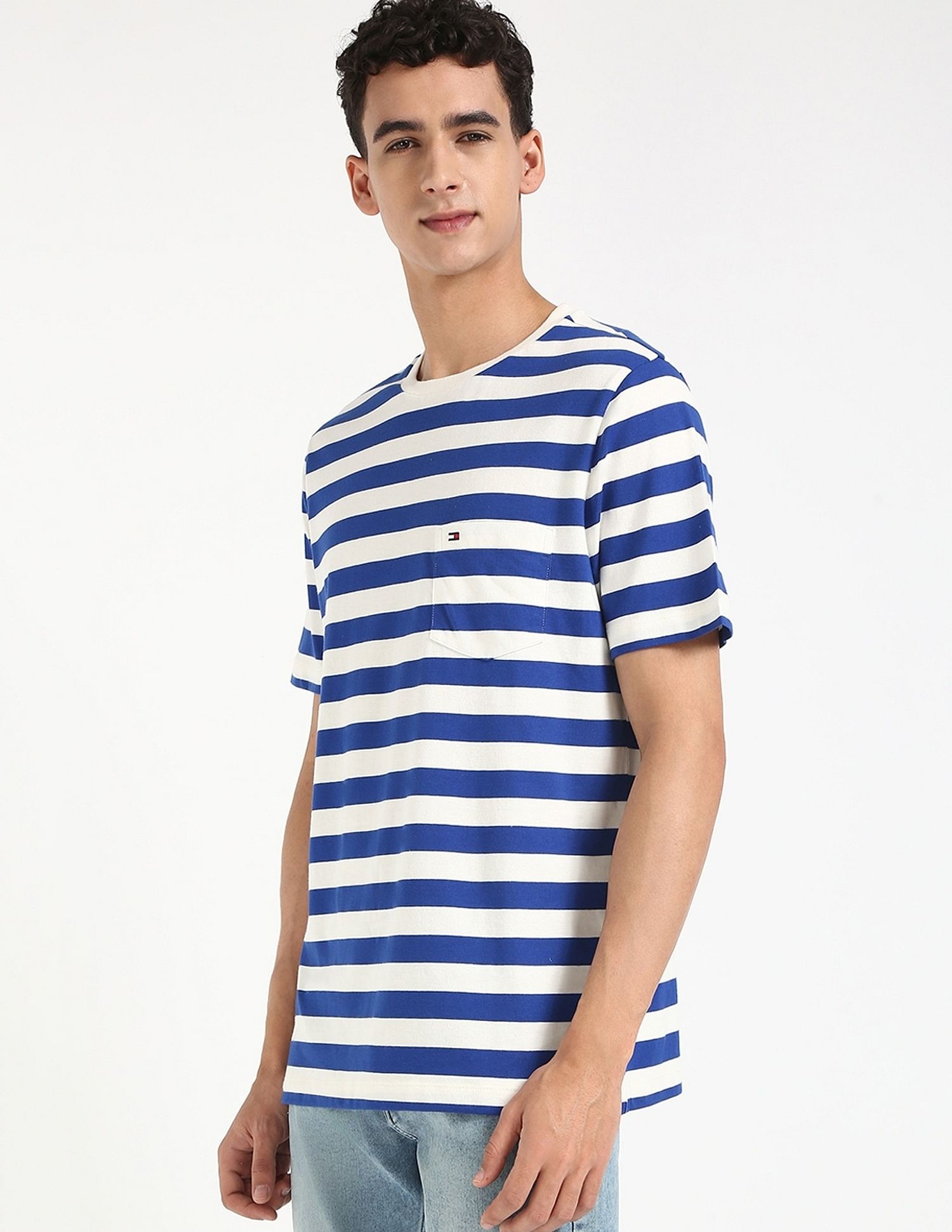 Tommy Hilfiger Striped Regular-Fit Cotton T-Shirt