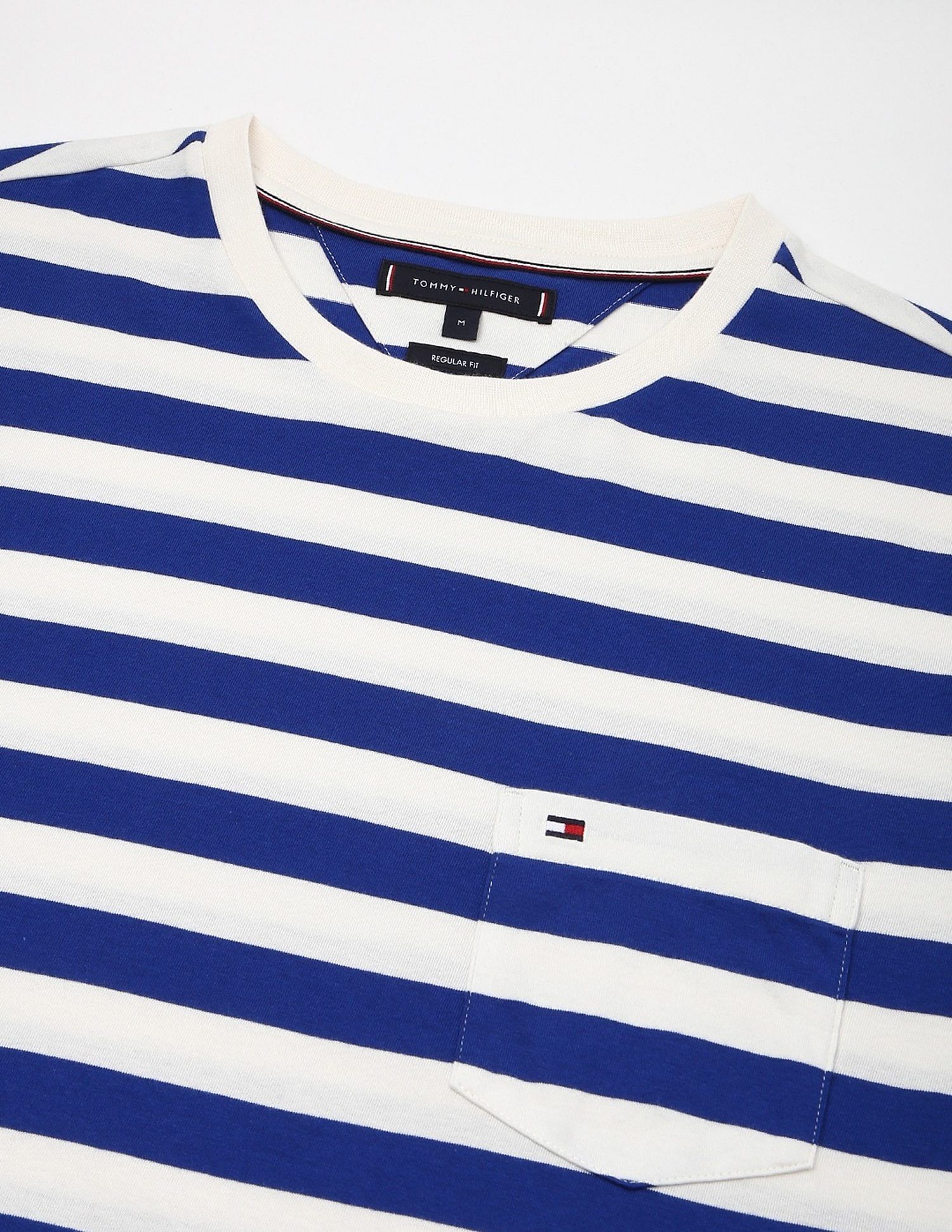 Tommy Hilfiger Striped Regular-Fit Cotton T-Shirt
