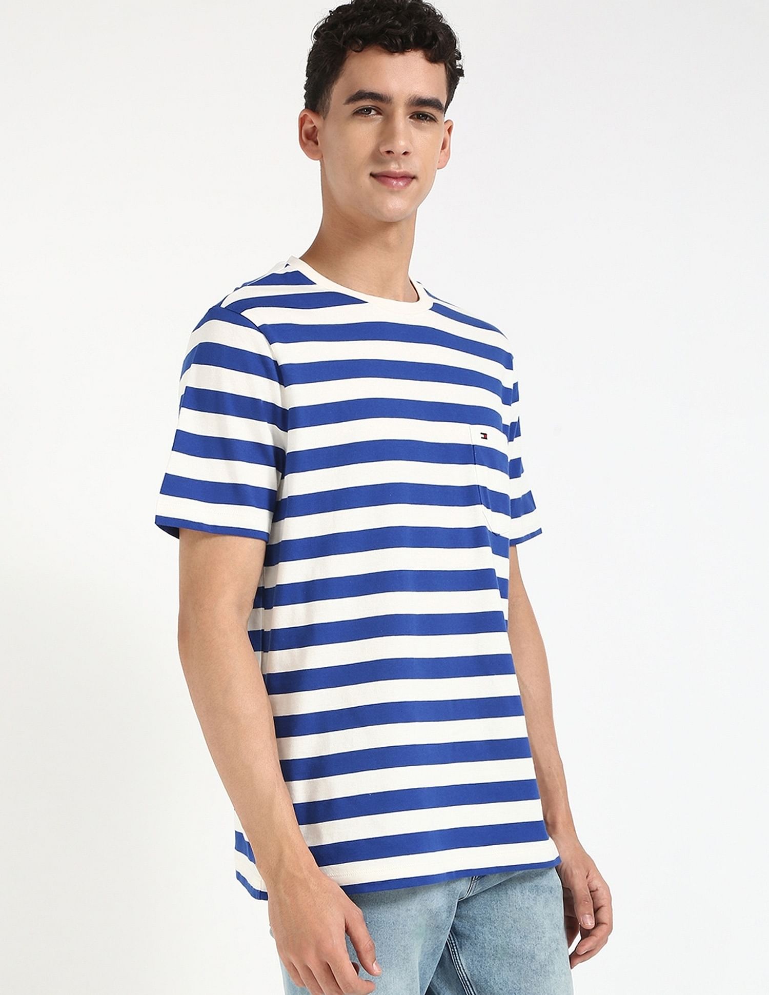 Tommy Hilfiger Striped Regular-Fit Cotton T-Shirt