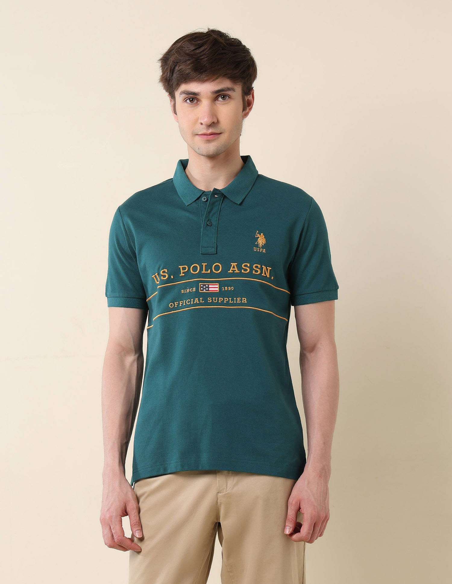 U.S. Polo Assn. Brand Embroidered Classic Polo Shirt