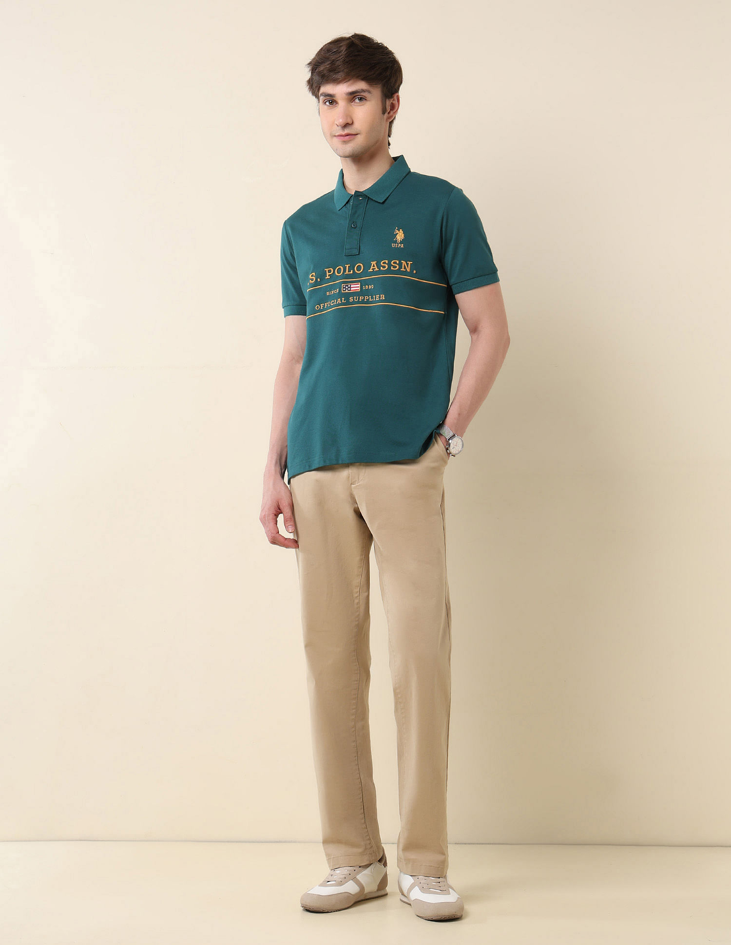 U.S. Polo Assn. Brand Embroidered Classic Polo Shirt