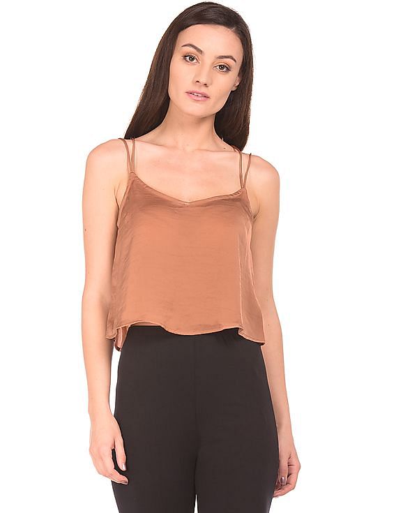 Scoop-Neck Cropped Camisole