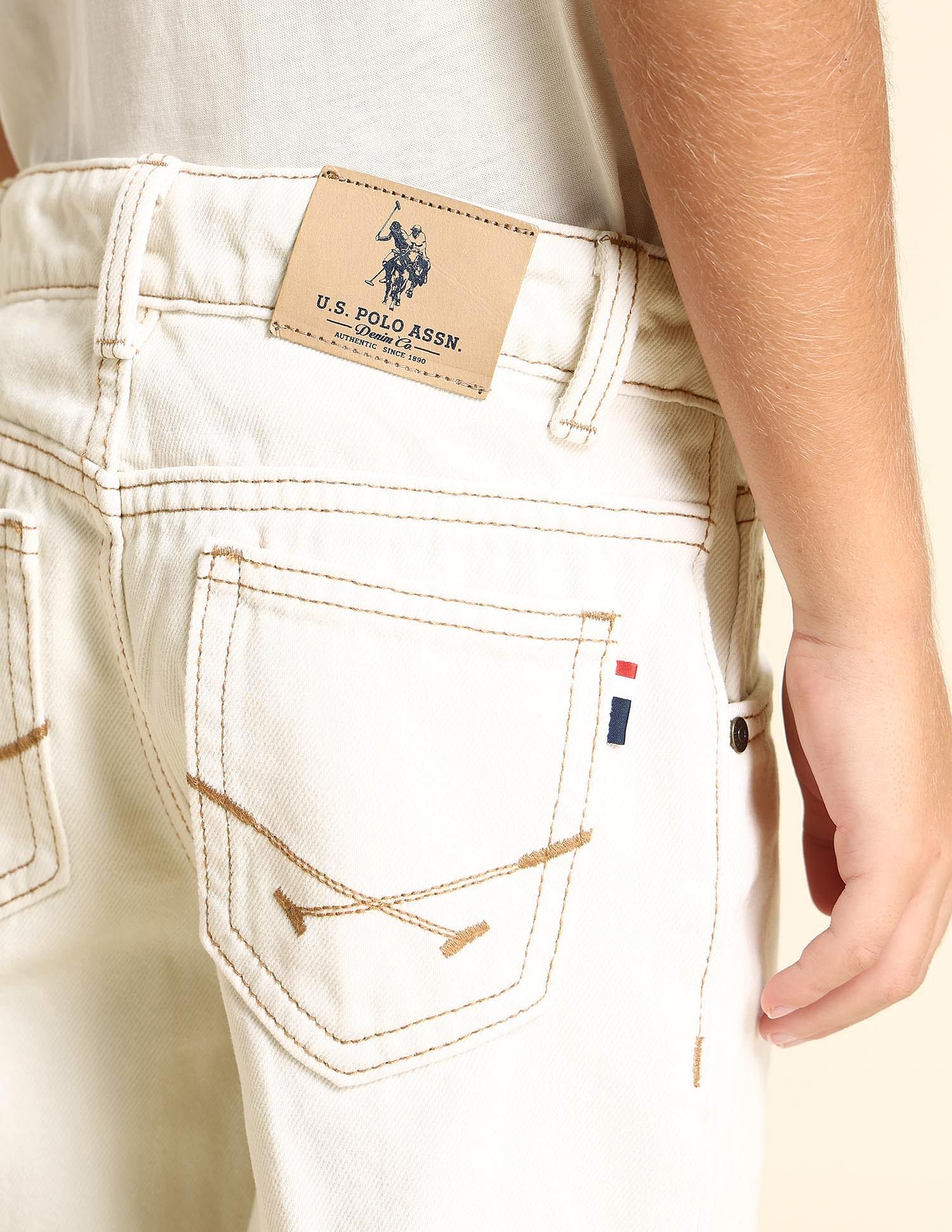U.S. Polo Assn. Kids Boys Baggy Fit Cotton Jeans