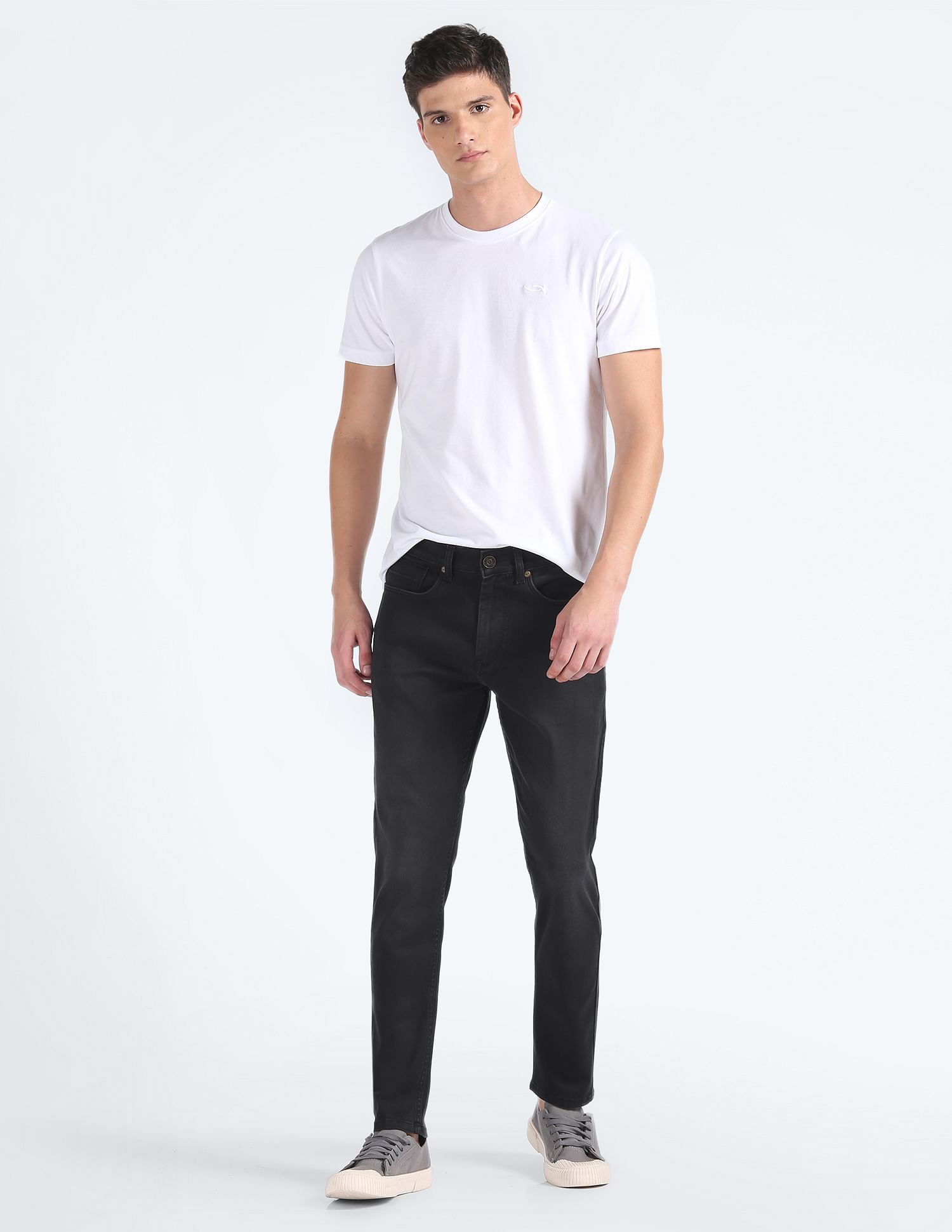 Flying Machine Slash Slim Tapered Fit Stone Wash Jeans