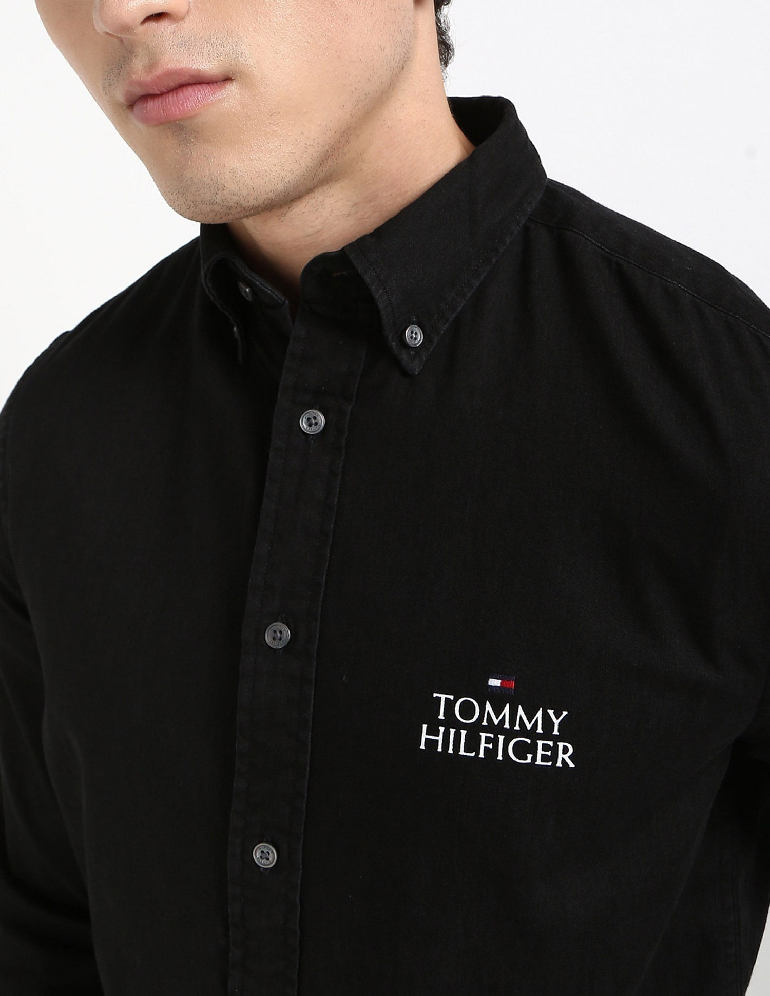 Tommy Hilfiger Solid Regular Fit Twill Woven Shirt