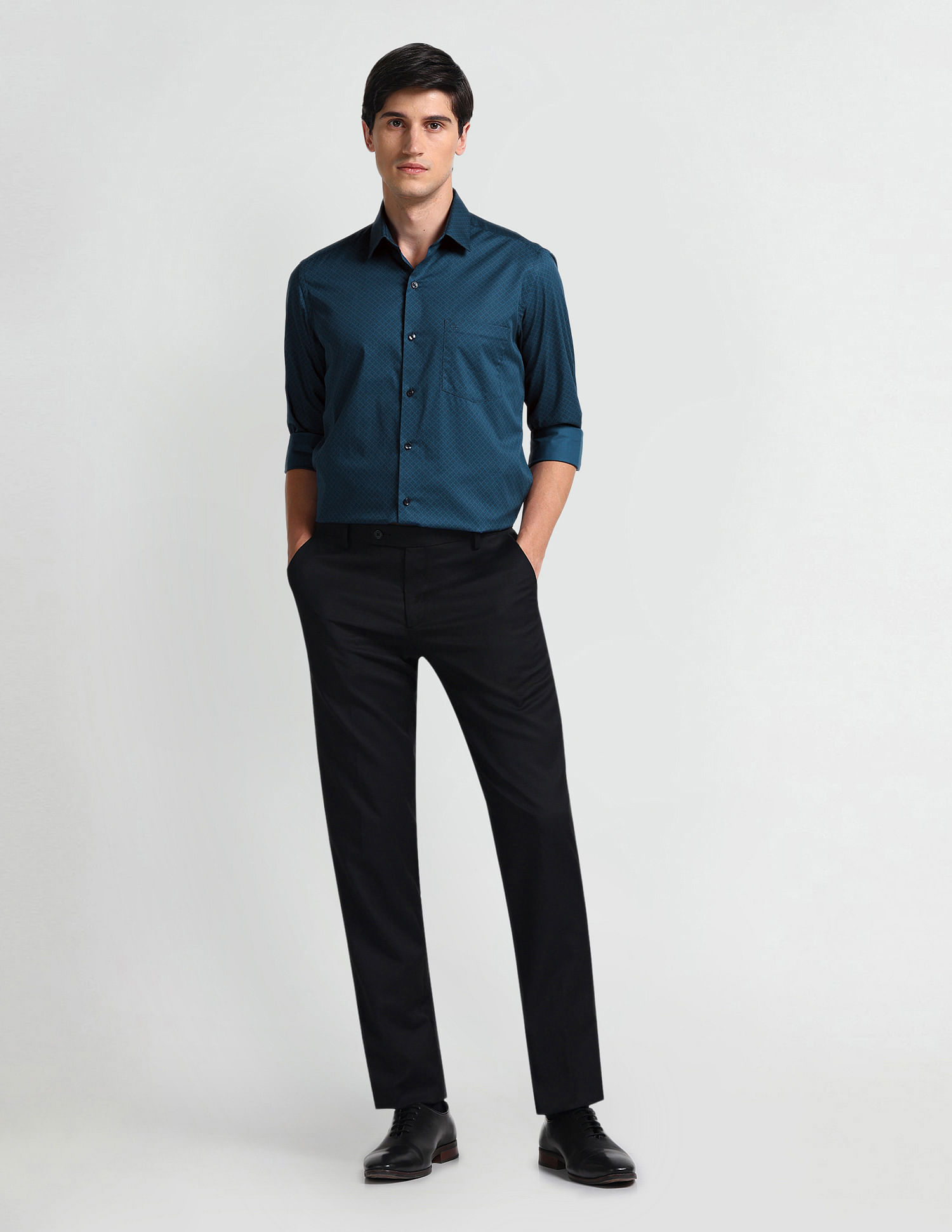 Arrow Geometric Print Pure Cotton Shirt