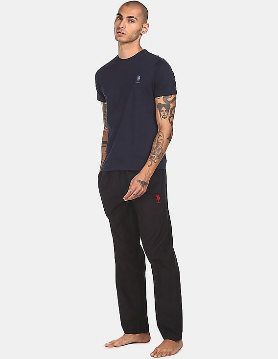 USPA Innerwear Men Navy I633 Comfort Fit Solid Cotton T-Shirt - Pack Of 1