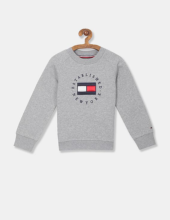 tommy hilfiger logo embroidered sweatshirt