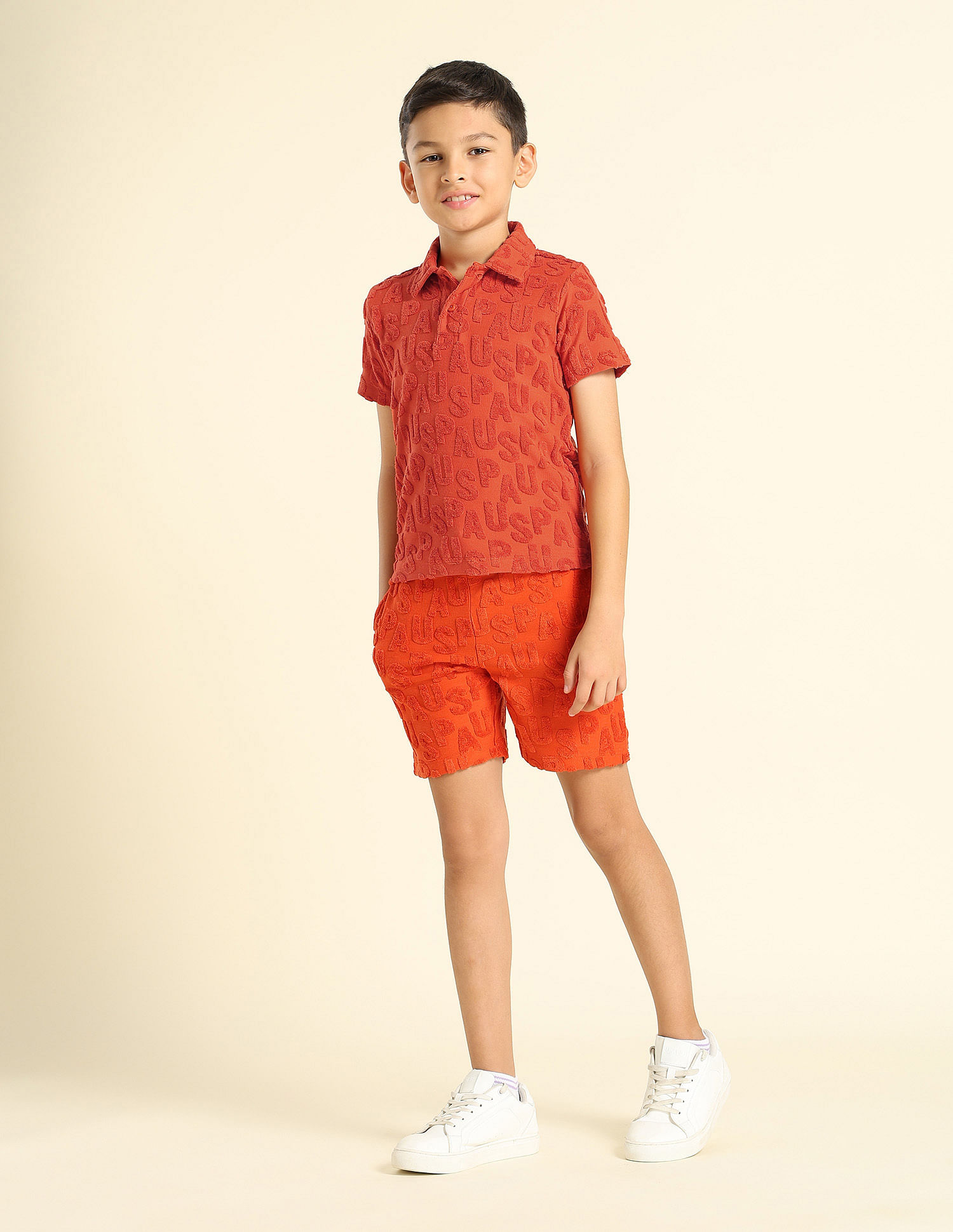 U.S. Polo Assn. Kids Boys Brand Appliqued Regular Fit Polo Shirt