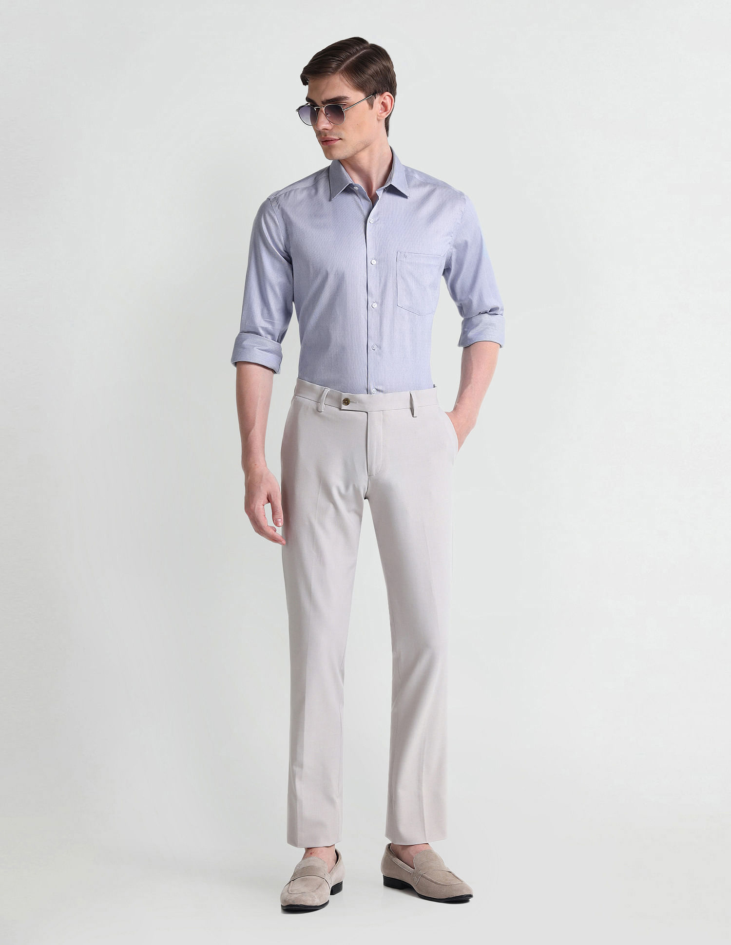 Arrow Manhattan Slim Fit Auto Press Shirt