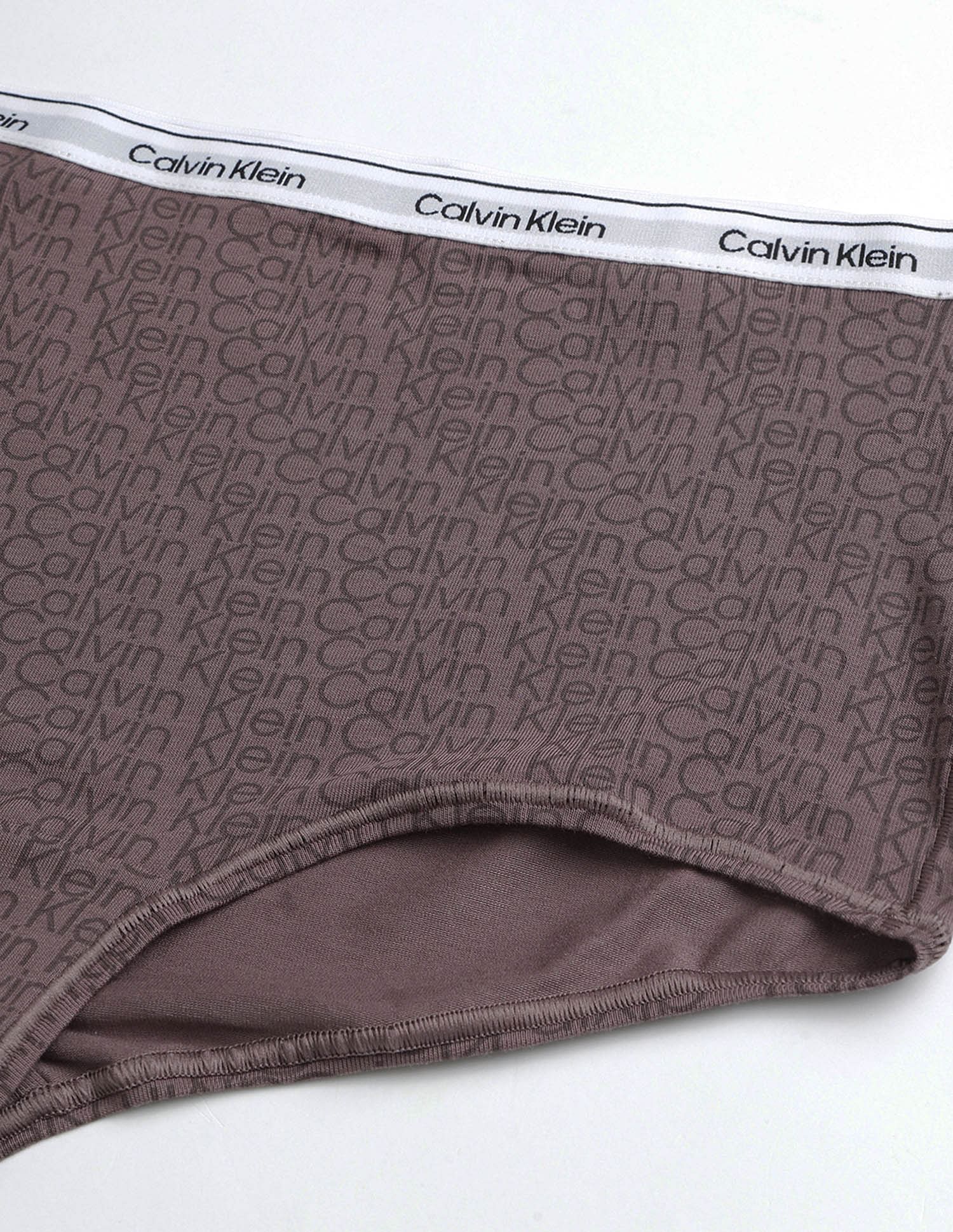 Calvin Klein Underwear Mid Rise Brand Print Boyshort Panties