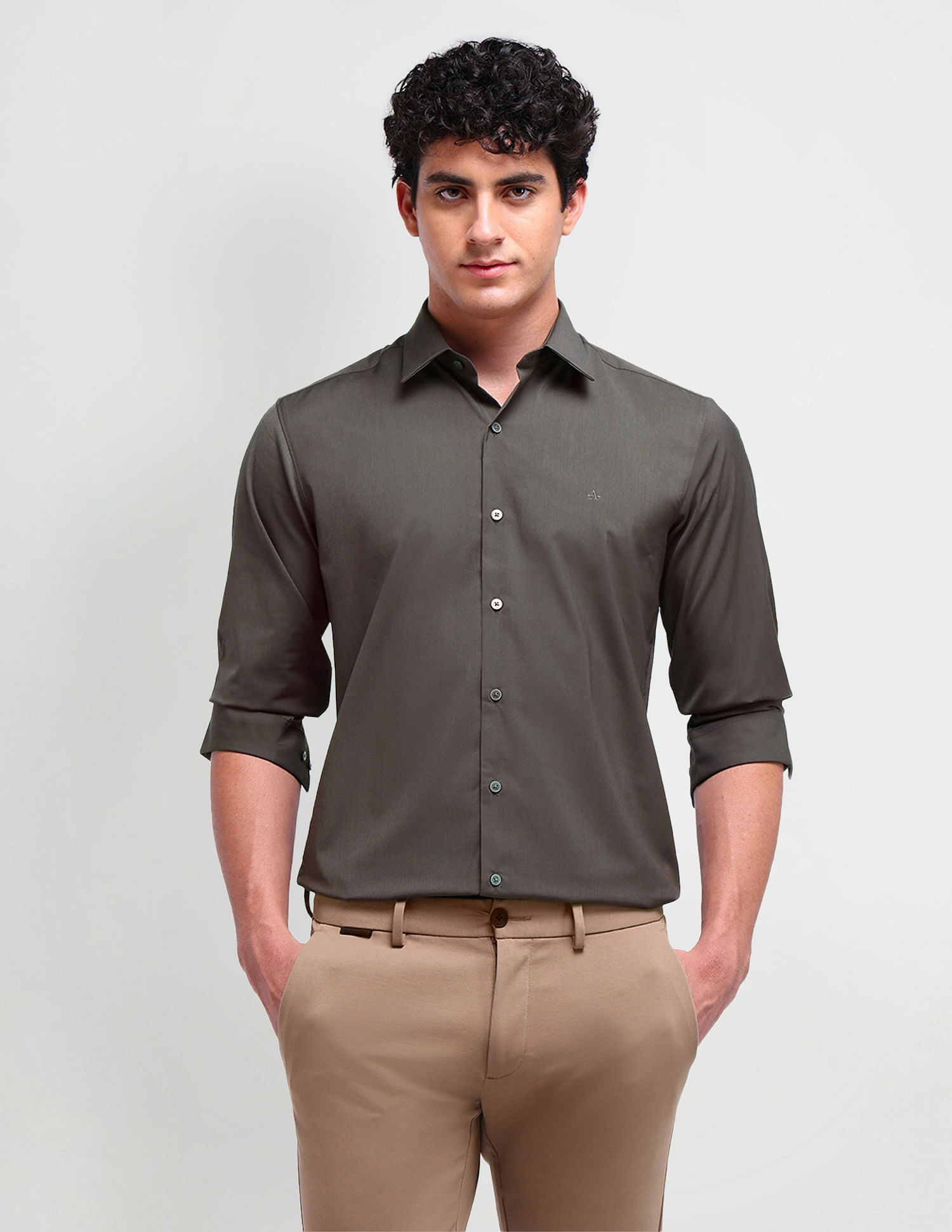 Arrow Newyork Manhattan Slim Twill Shirt