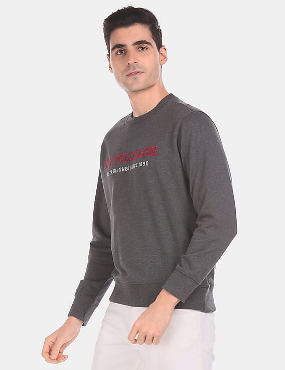 U.S. Polo Assn. Crew Neck Heathered Sweatshirt