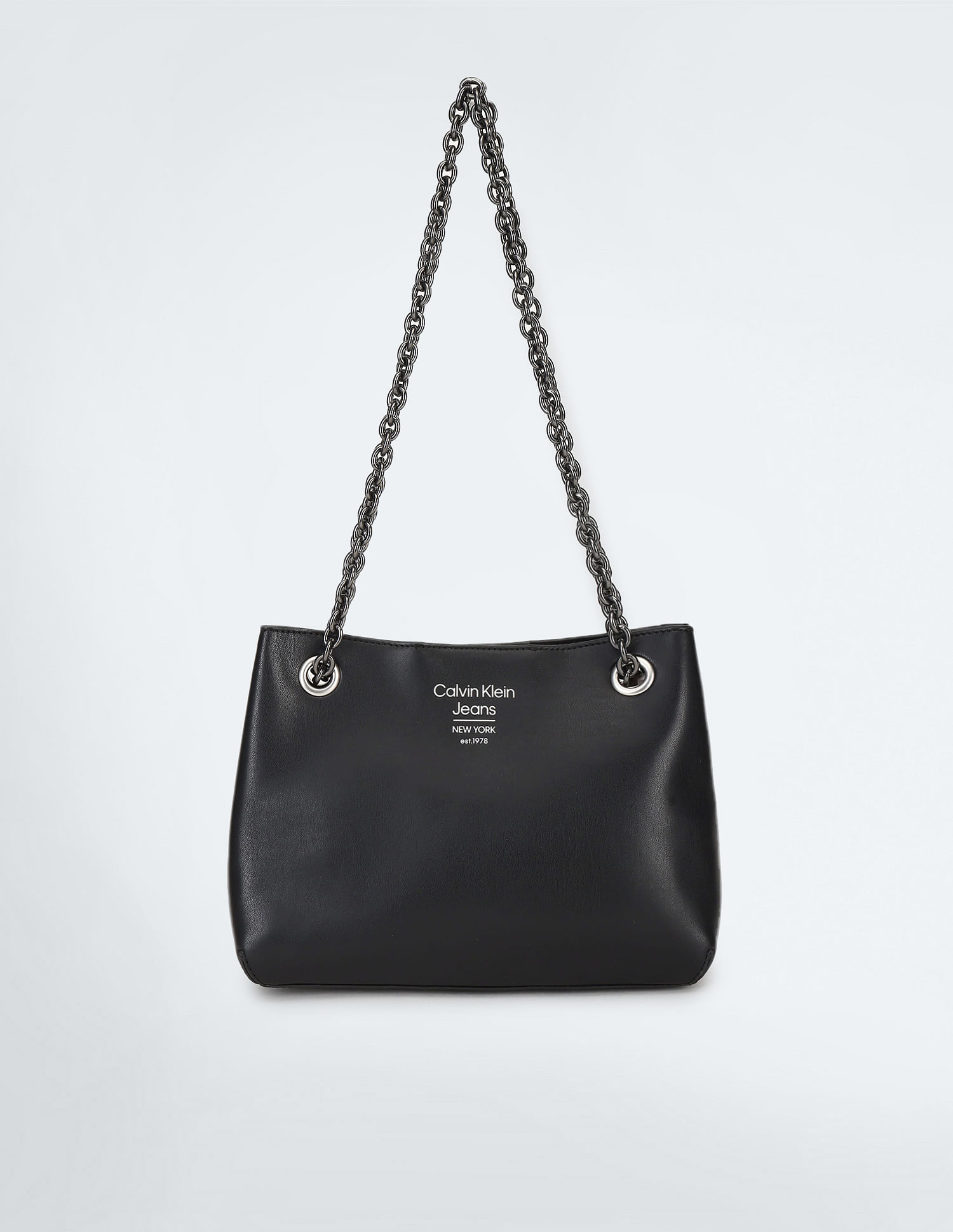 Calvin Klein Chain Strap Solid Hand Bag