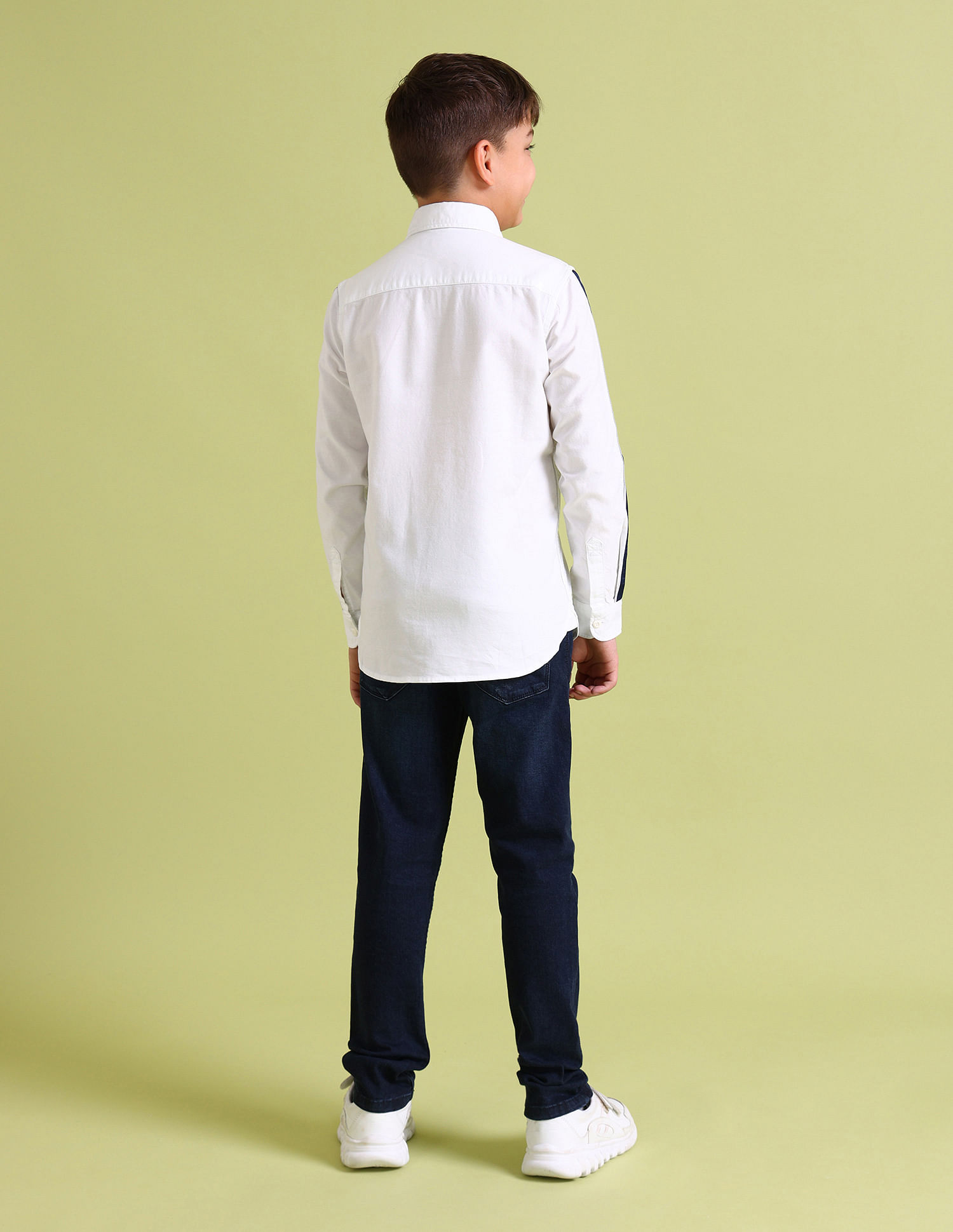 U.S. Polo Assn. Kids Boys Brand Tape Solid Shirt