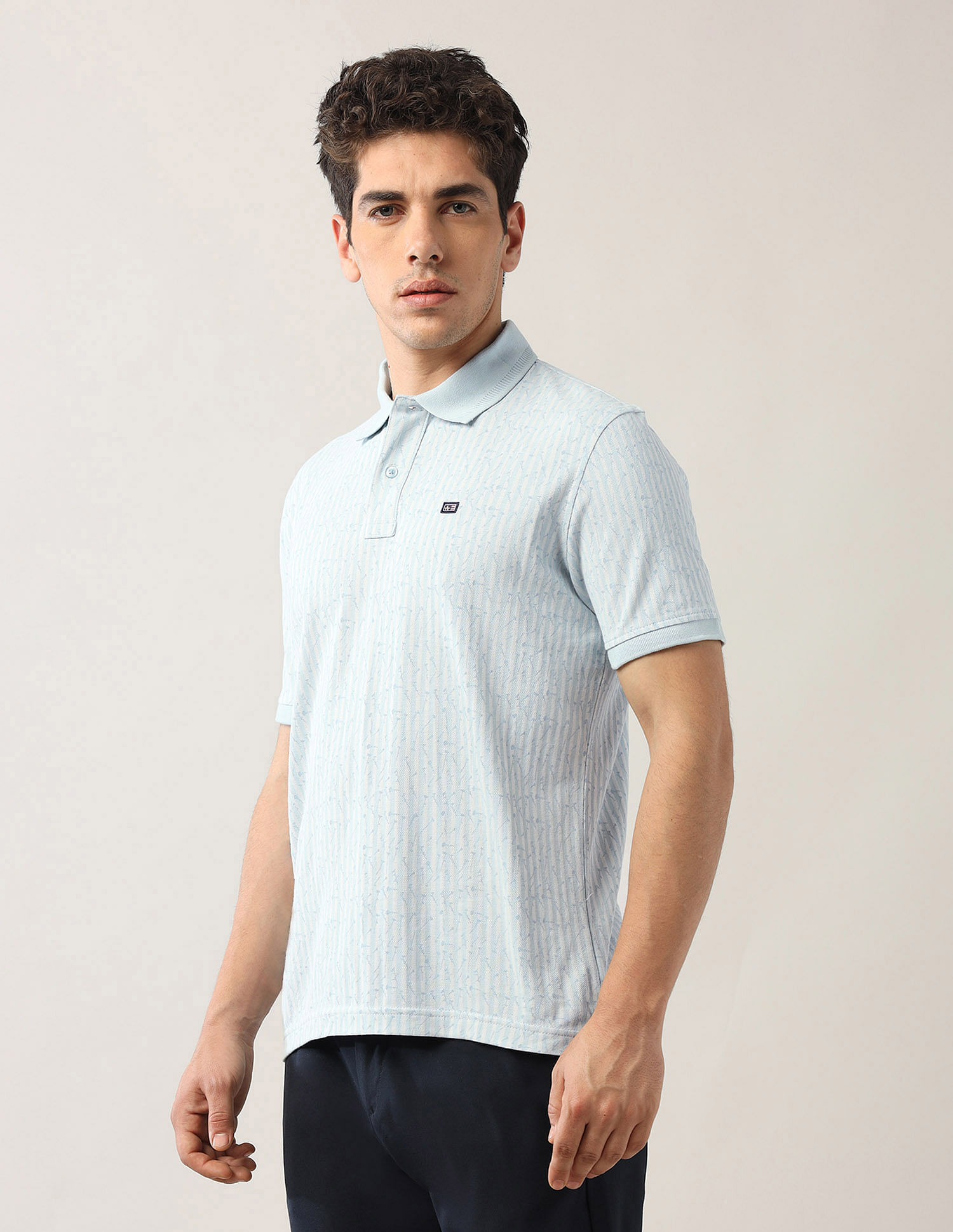 Arrow Sport Vertical Striped Spring Sorbet Polo Shirt