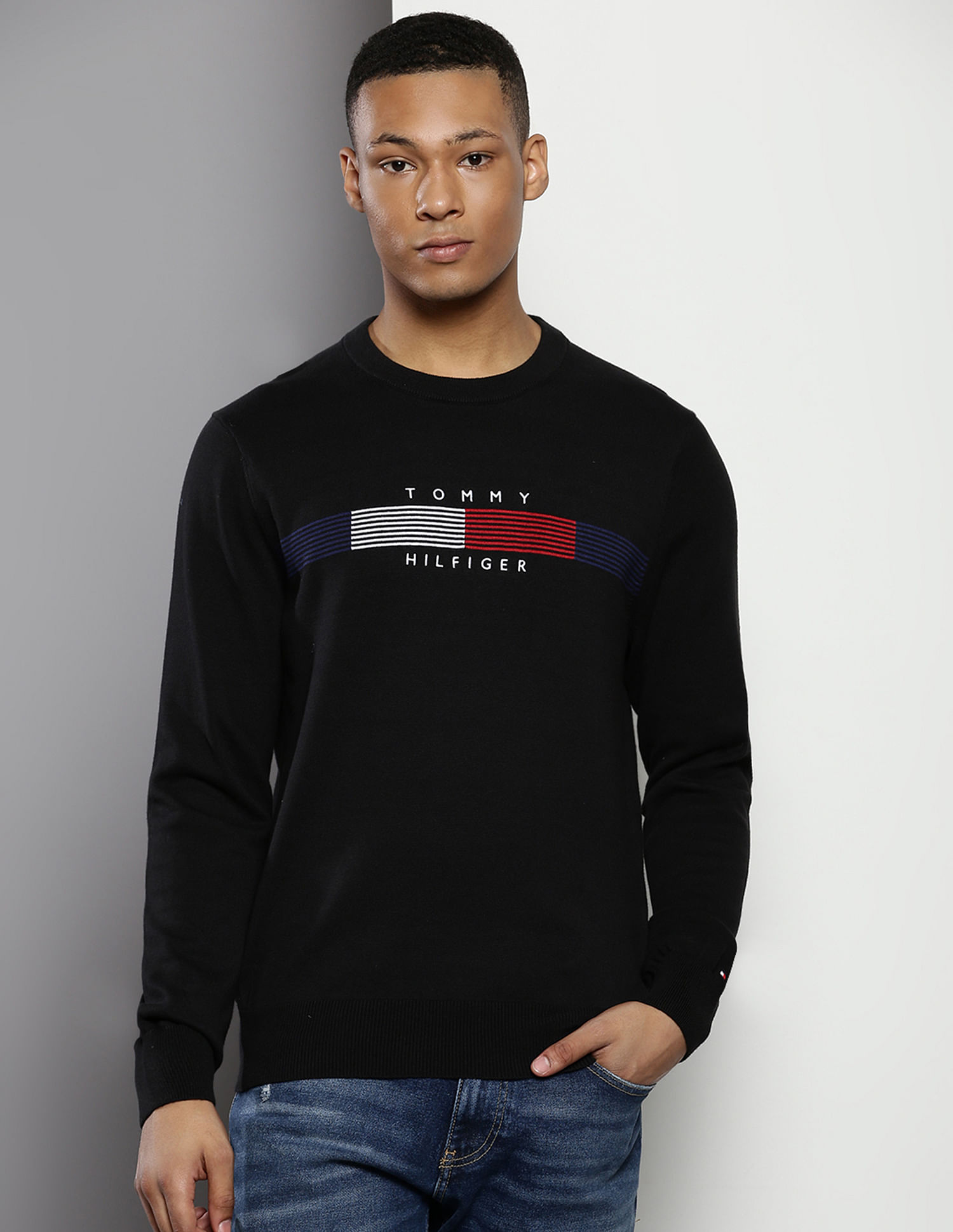 Tommy Hilfiger Embroidered Flag Sweater