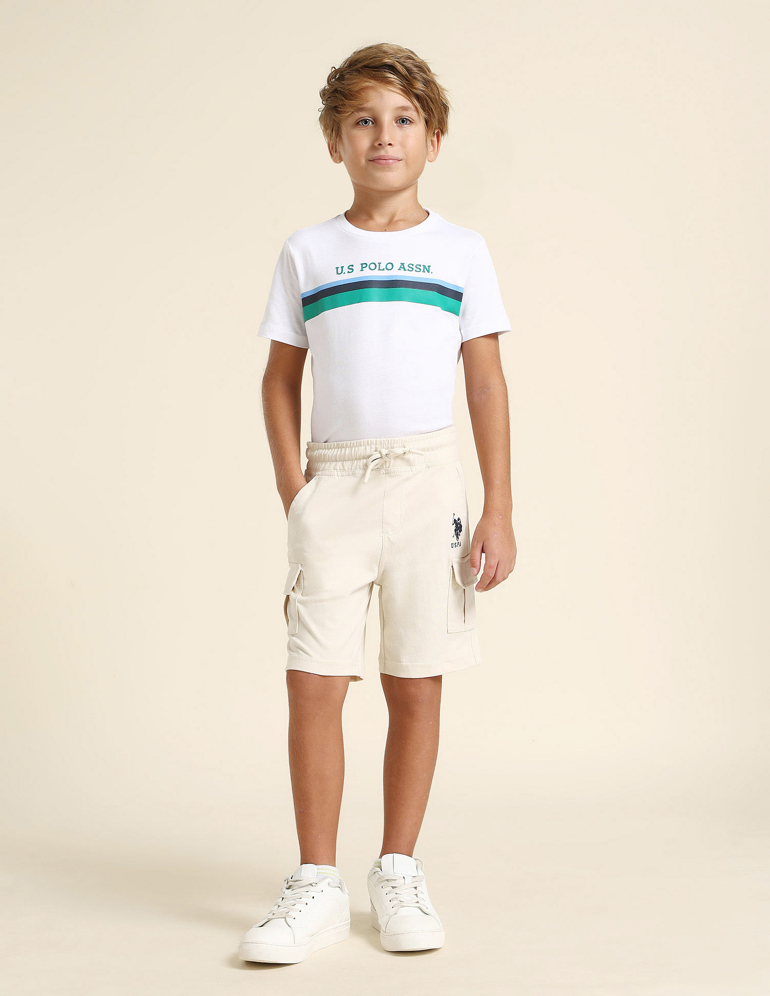 U.S. Polo Assn. Kids Boys Pure Cotton Regular Fit Shorts