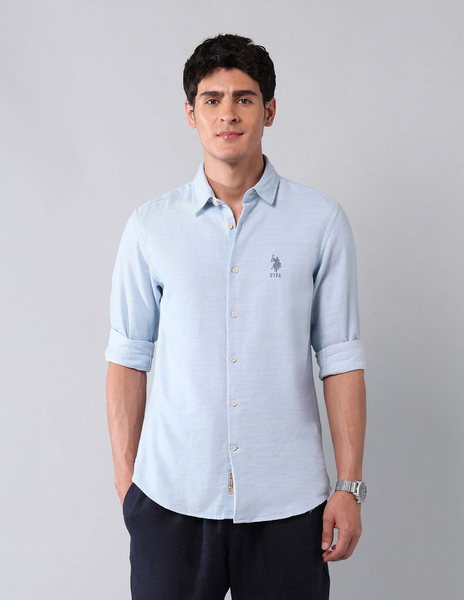 U.S. Polo Assn. Denim Co. All-Over Printed Pure Cotton Shirt