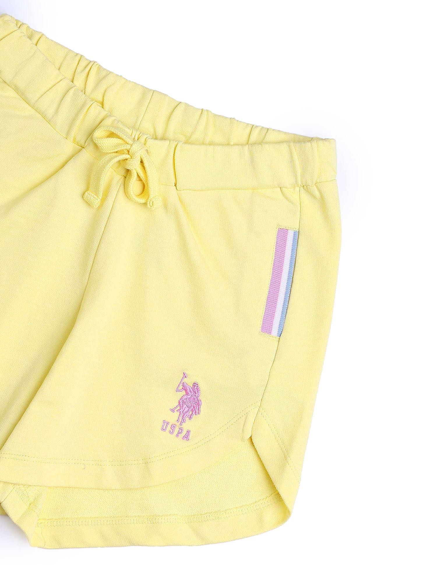 U.S. Polo Assn. Kids Girls Solid Regular Fit Shorts