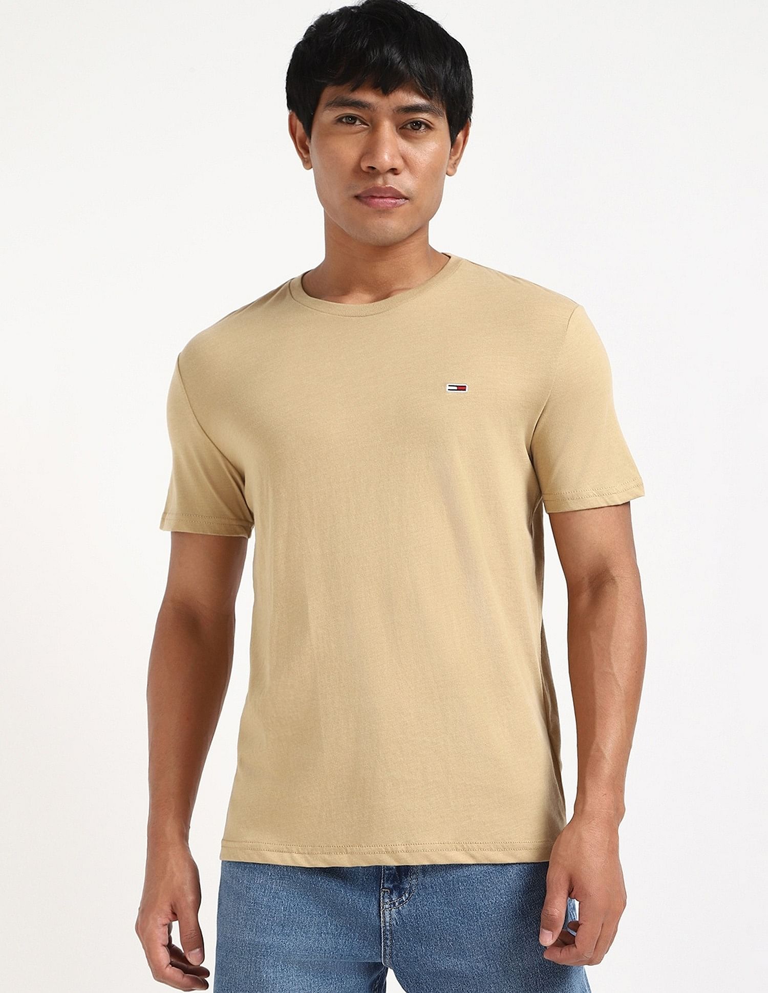 Tommy Hilfiger Logo Solid Slim-Fit Cotton T-Shirt