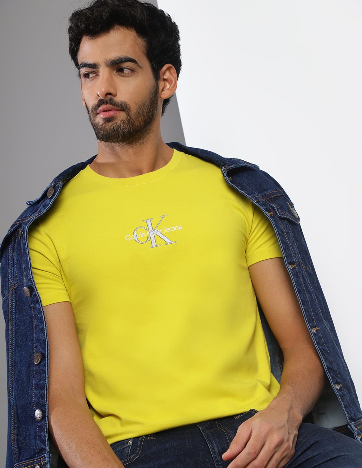 calvin klein yellow top
