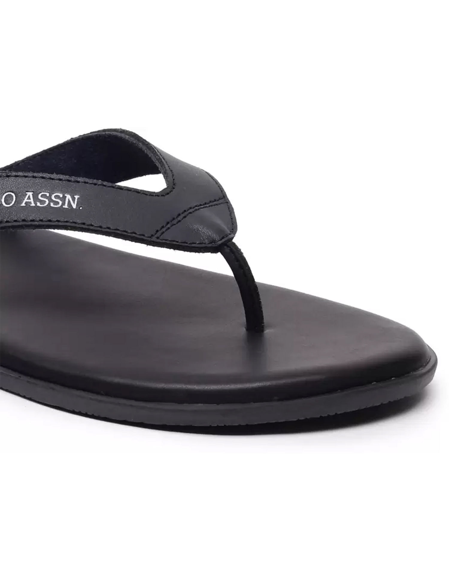 U.S. Polo Assn. Men Leather Wanor Flip Flops
