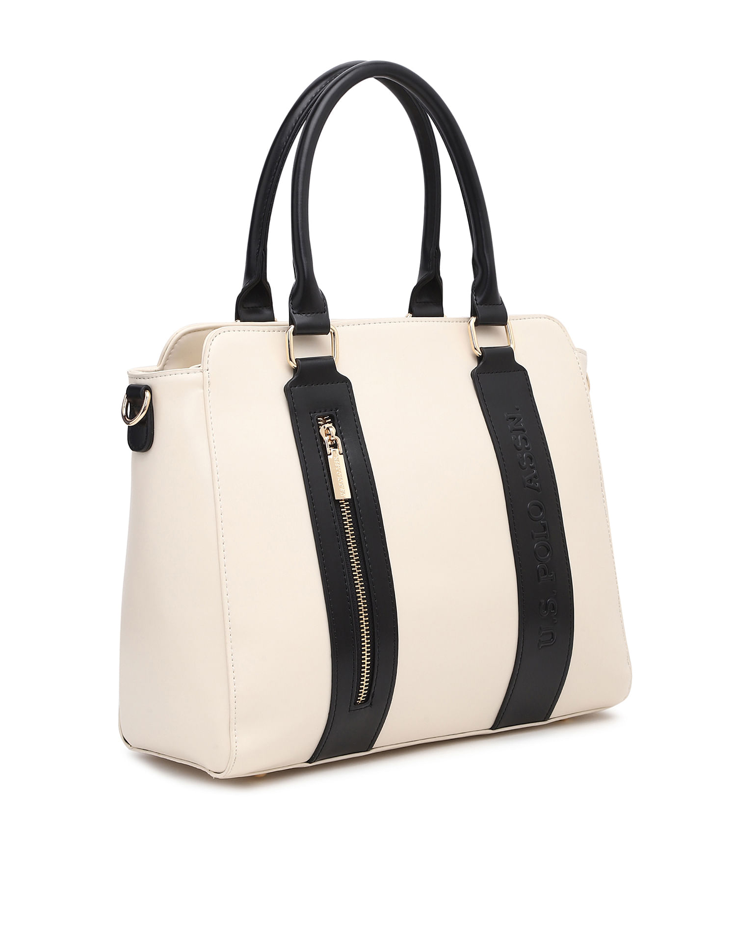 U.S. Polo Assn. Women April Colour Blocked Satchel Bag