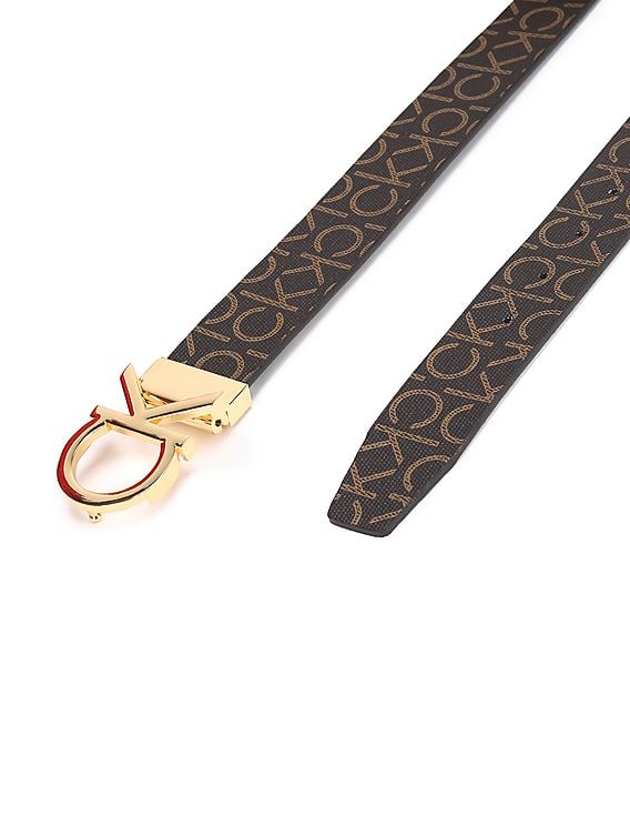 Buy Calvin Klein Men Brown Logo Buckle Adjustable Monogram  display picture 1