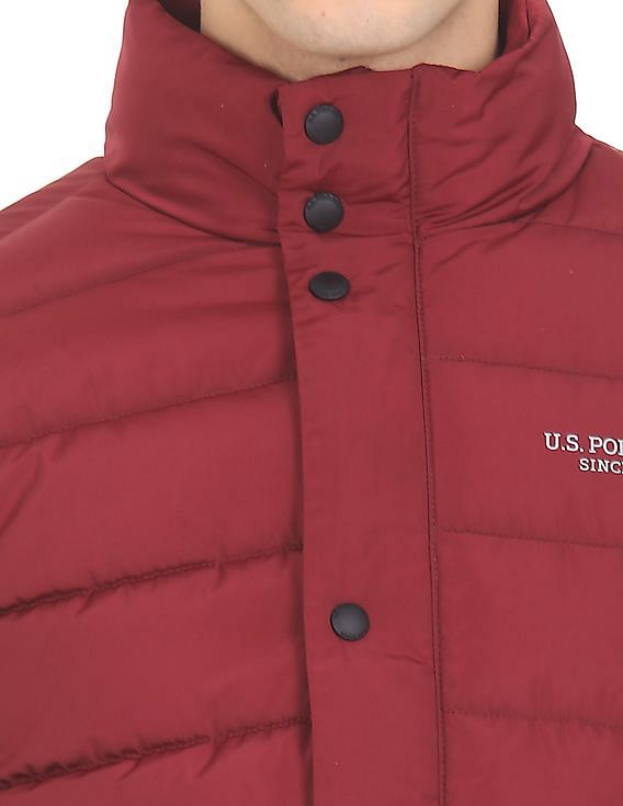 U.S. Polo Assn. High Neck Solid Puffer Jacket
