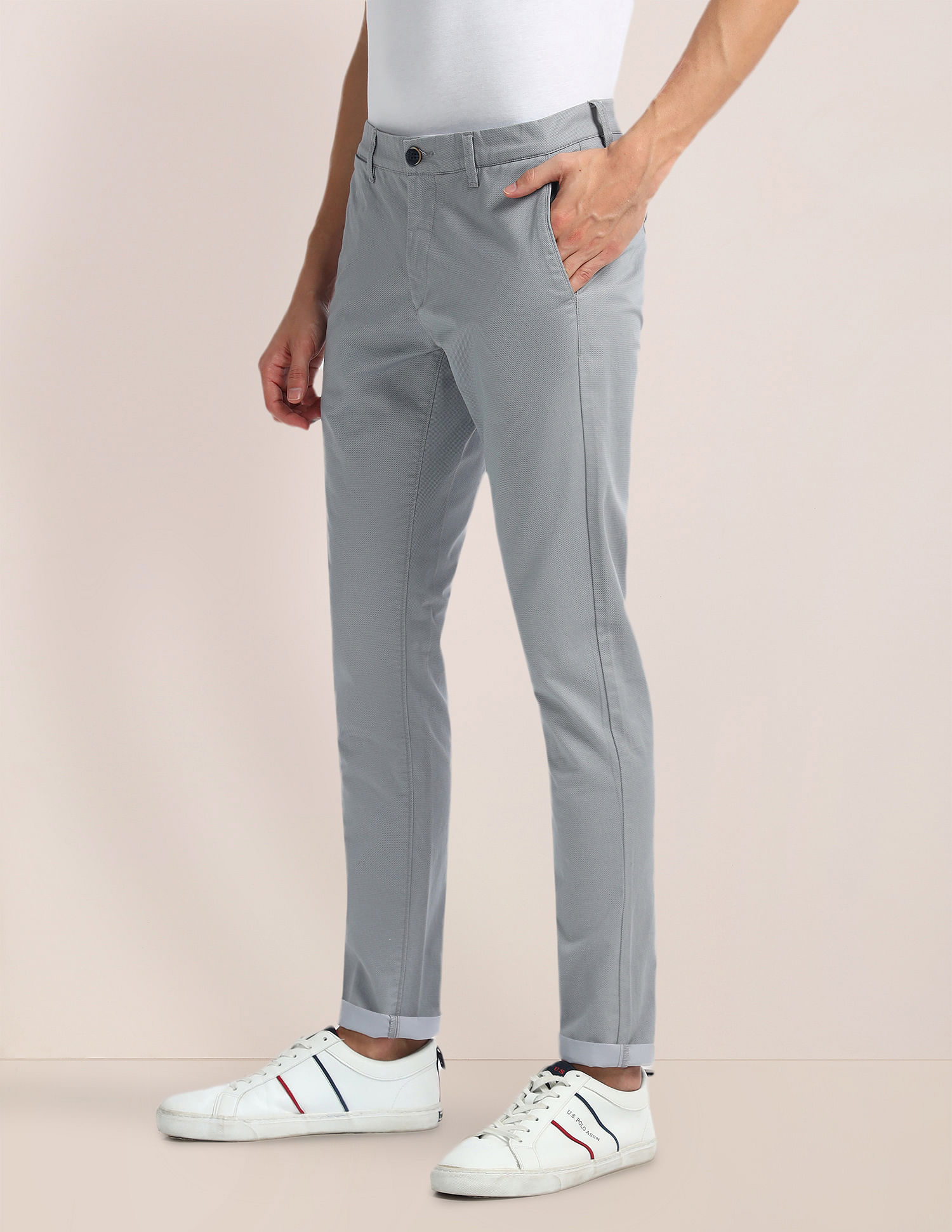 U.S. Polo Assn. Austin Regular Fit Printed Chinos