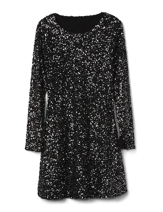 green emerald velvet dress Gap Sequin Dress / (L) 10-12 years  Little Bloom