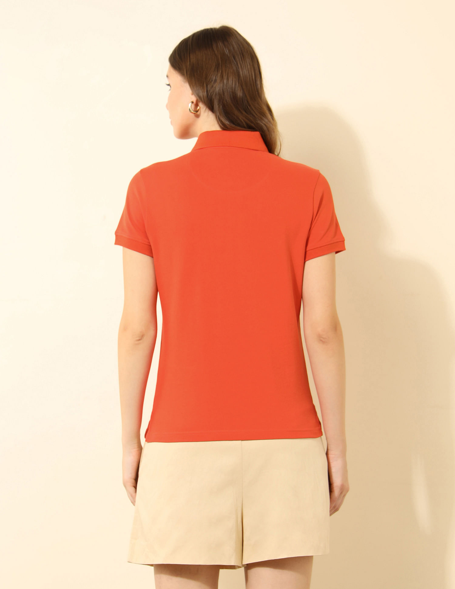 U.S. Polo Assn. Women Regular Fit Brand Printed Polo Shirt