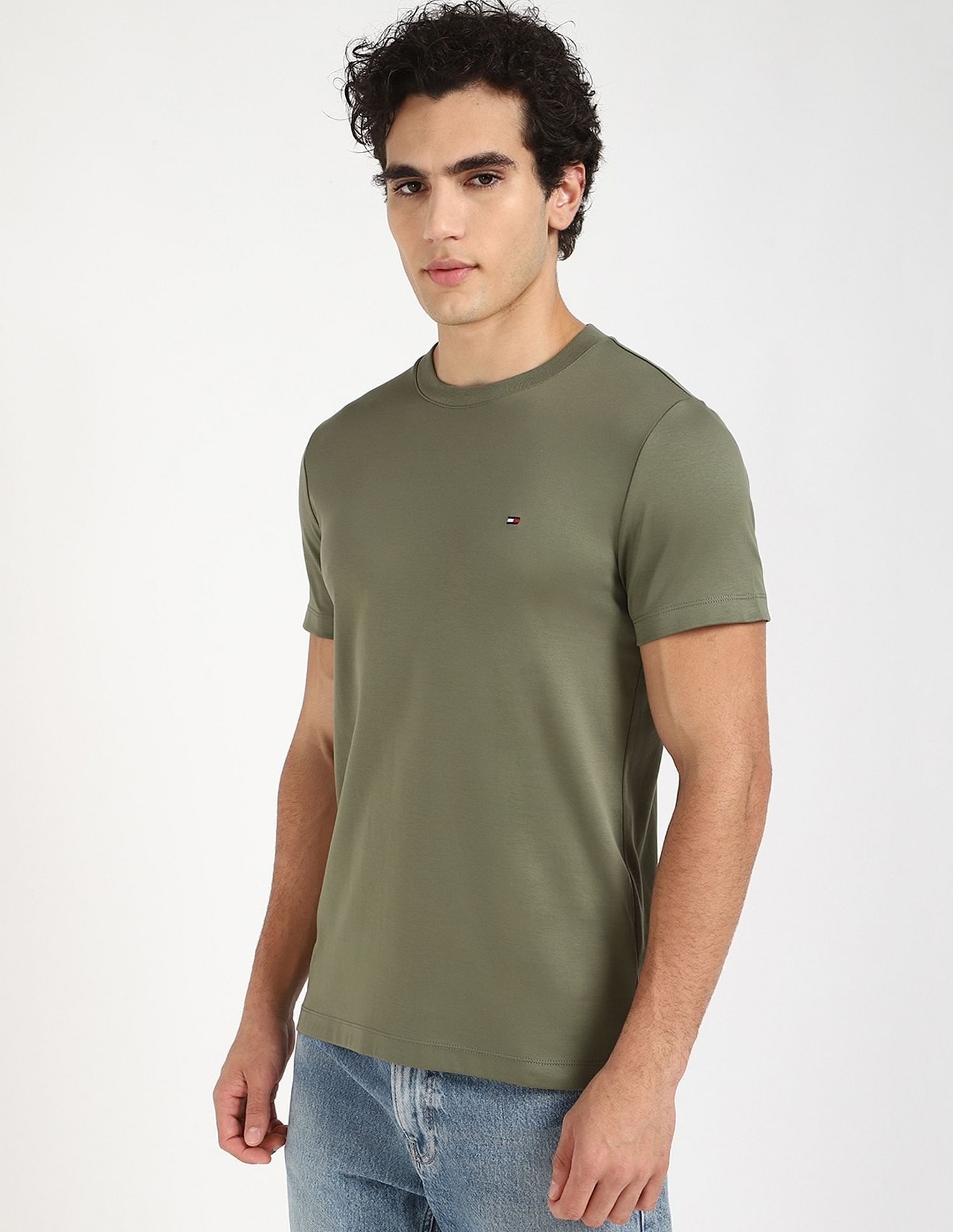 Tommy Hilfiger Solid Slim-Fit Cotton T-Shirt