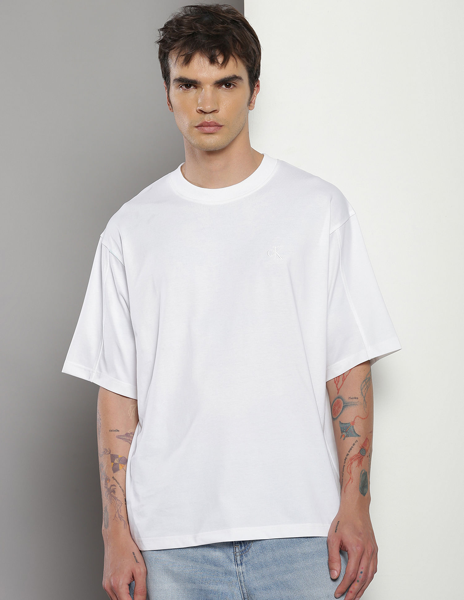 Calvin Klein Relaxed Fit Brand Print T-Shirt