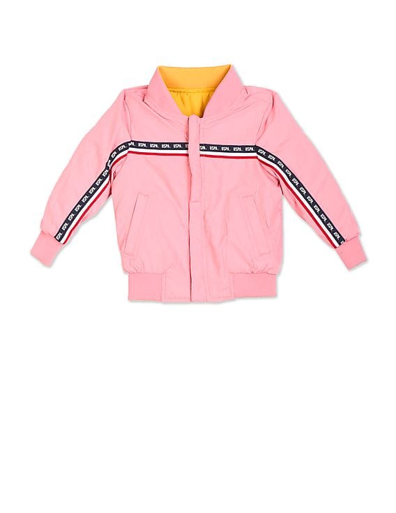 pink and blue jacket