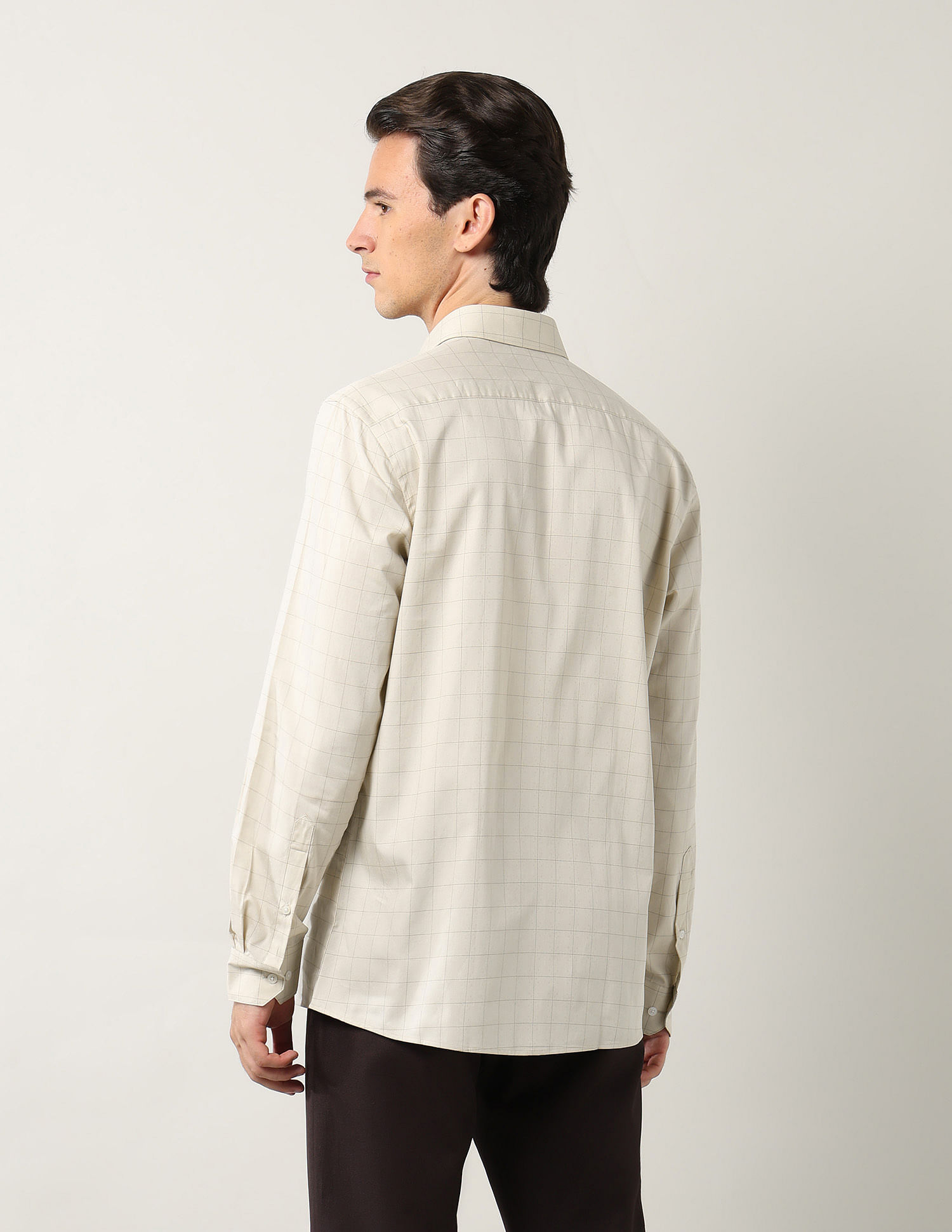 Arrow Windowpane Checked Pure Cotton Shirt