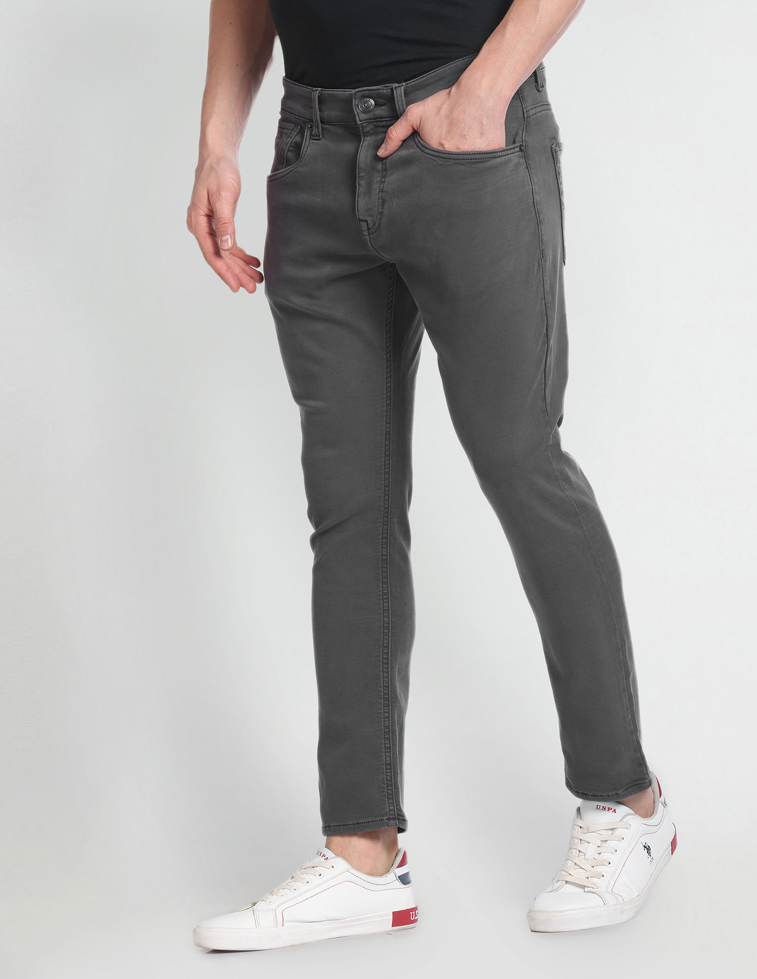 U.S. Polo Assn. Denim Co. Henry Cropped Fit Grey Jeans