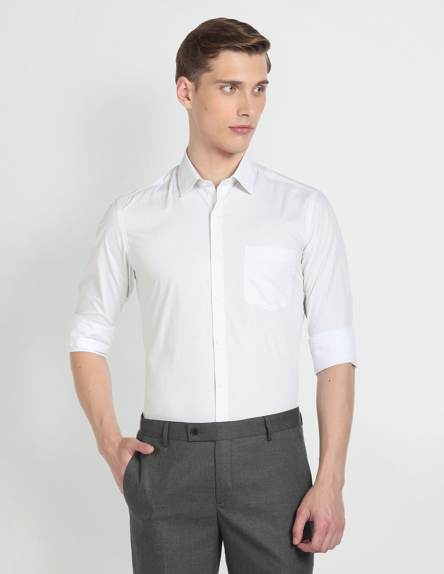 Arrow Manhattan Slim Fit Cotton Shirt