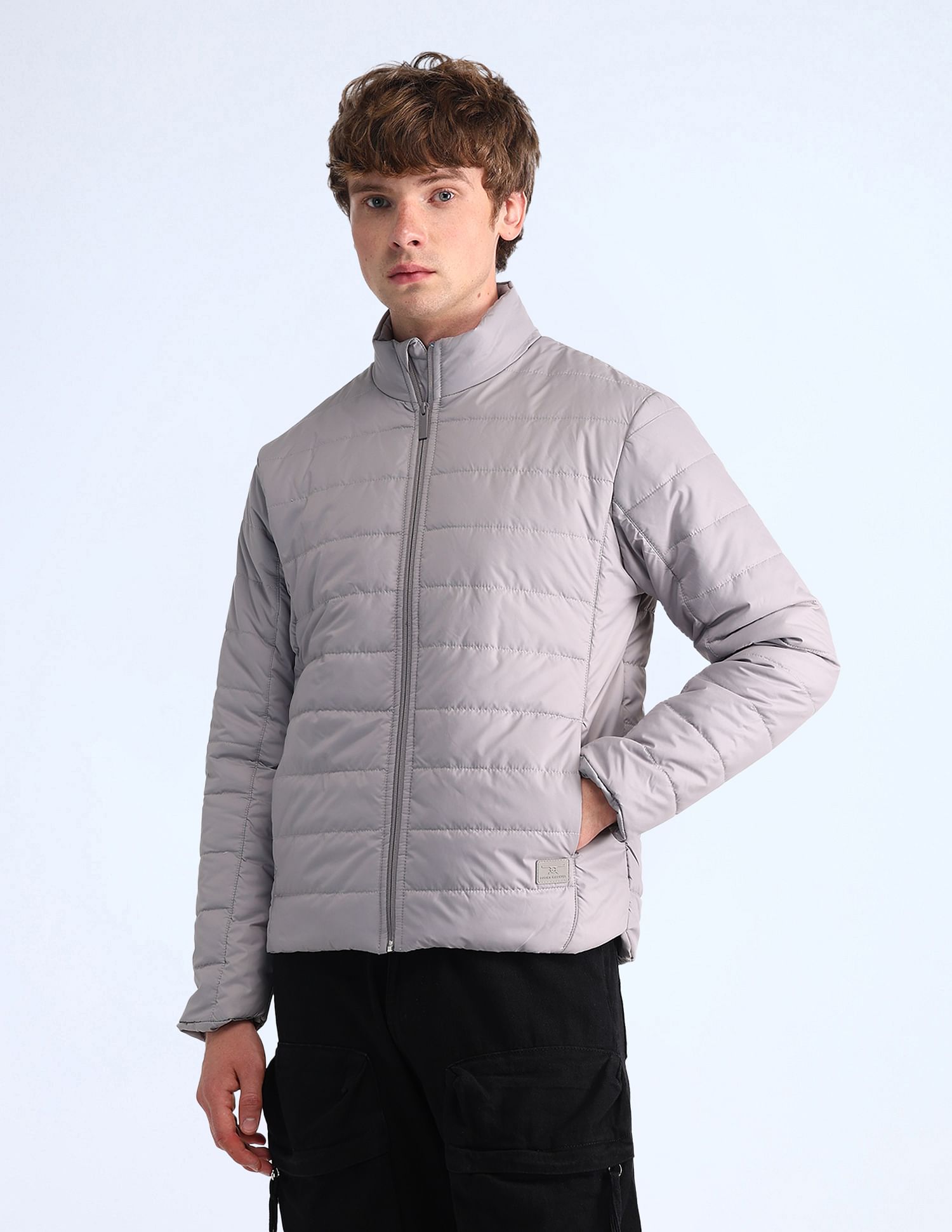 Flying Machine Regular Fit Solid Padded Jacket