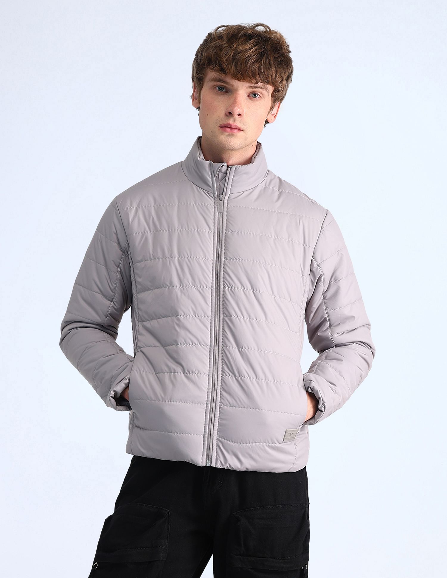 Flying Machine Regular Fit Solid Padded Jacket