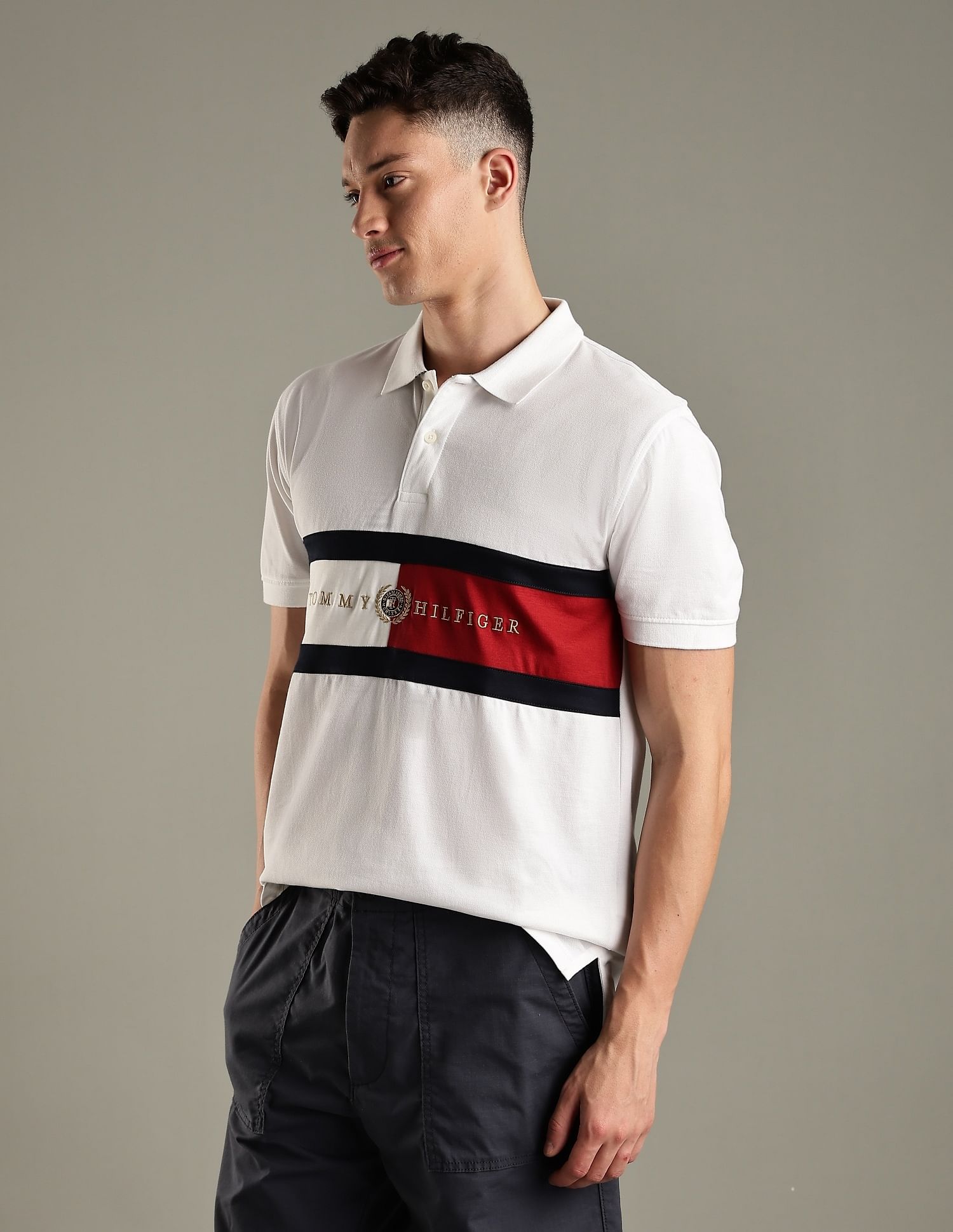 Tommy Hilfiger Colorblock Regular-Fit Cotton Polo Shirt