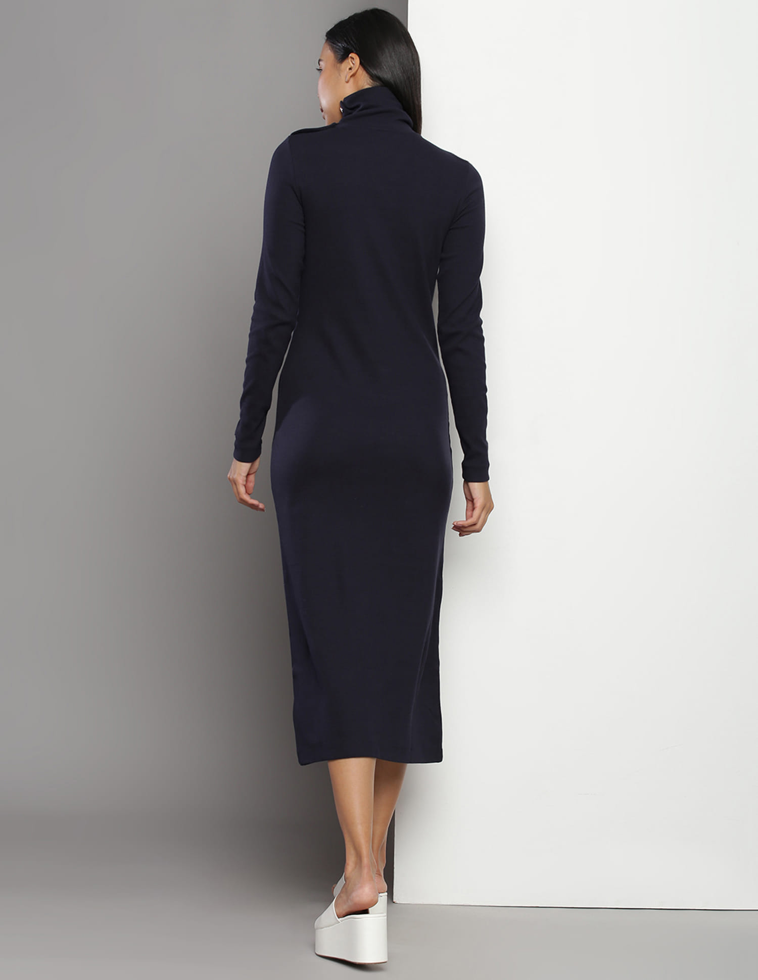 fall bodycon midi dress Bodycon Mock Neck Midi Dress in Wildflowers & Honey – Krush Kandy main image 1