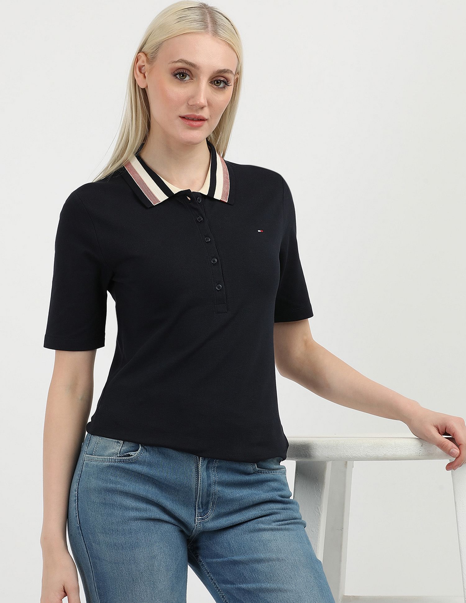Tommy Hilfiger Slim Fit Solid Polo Shirt