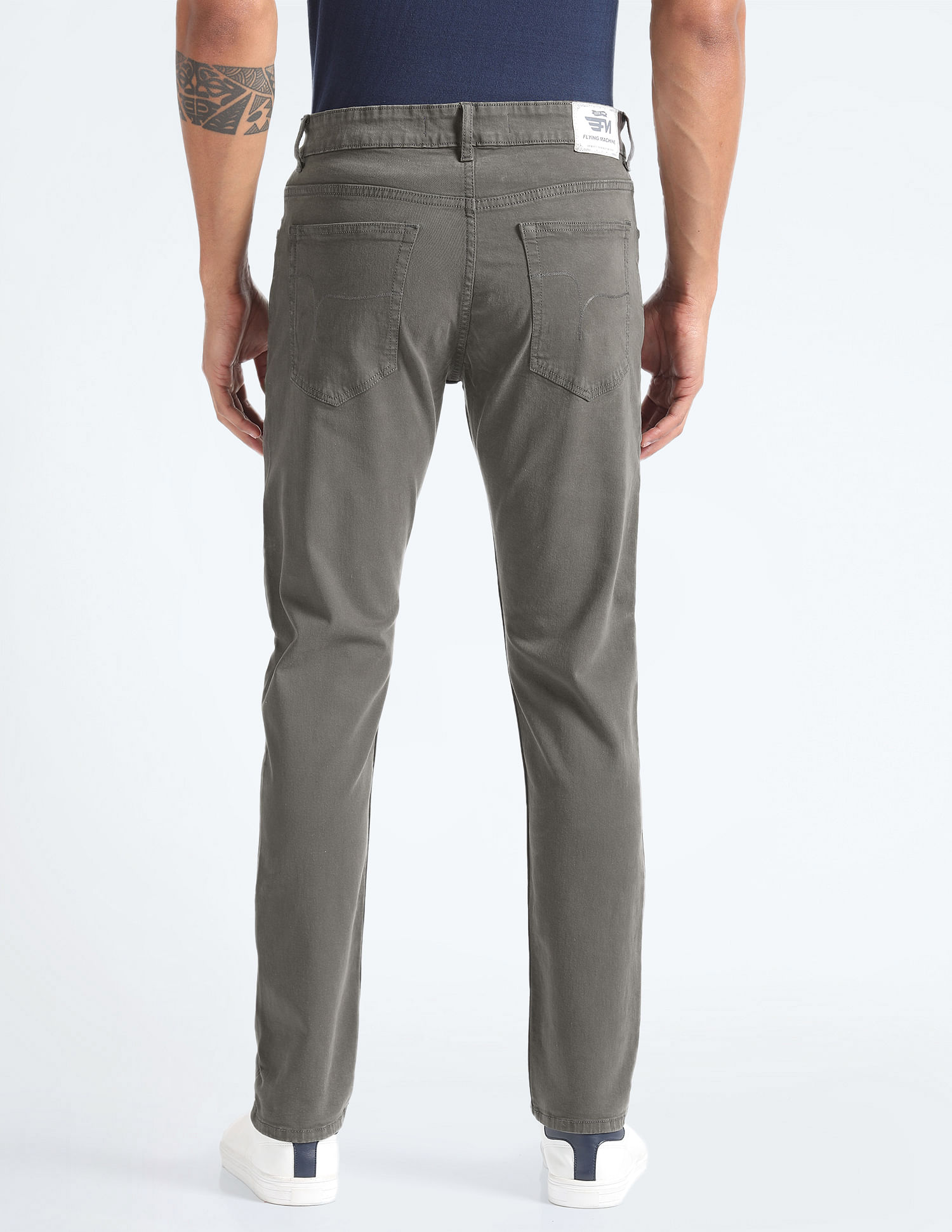 Flying Machine Slash Slim Tapered Fit Clean Look Jeans