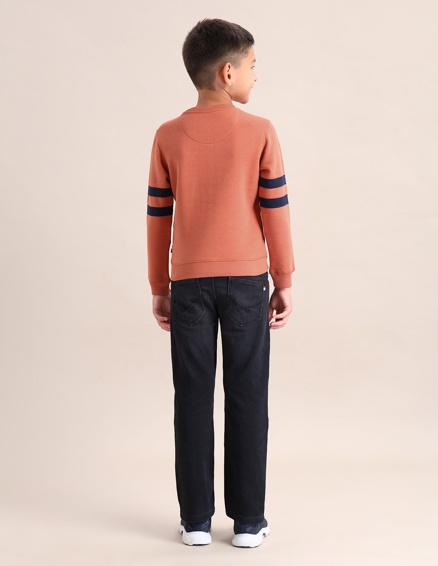 U.S. Polo Assn. Kids Boys Brand Printed Regular Fit Sweatshirt