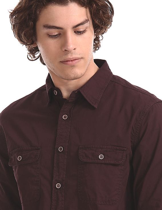 Buy Aeropostale Brown Twill Cargo Shirt 