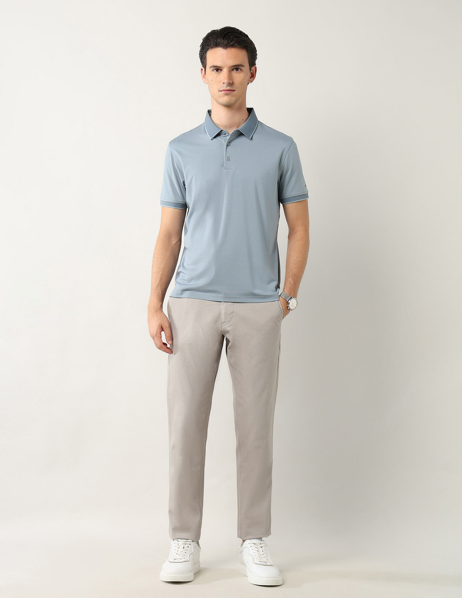 Arrow Solid Regular Fit Polo Shirt